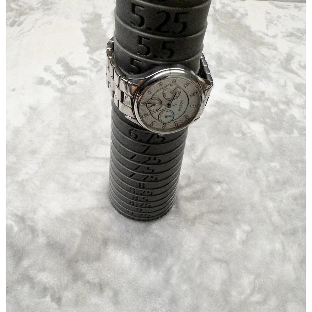 Fossil BQ1560 Modern Sophisticate Collection Multifunction Silver Crystal Watch
